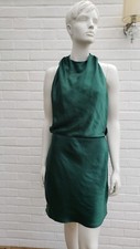 New Woman Satin Elegant Evening/Cocktail/Christmas Party Dress Green Size Uk14