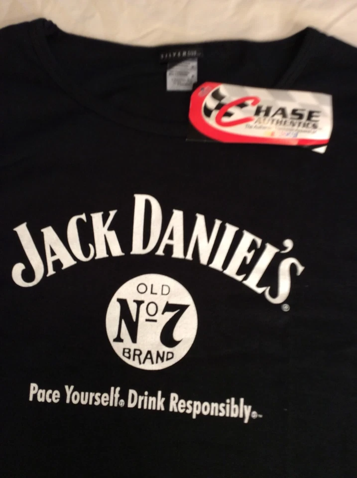 Nascar Chase Authentics 女式中号 T 恤 Jack Daniels 07 #1185 — 第 2/4 张图片