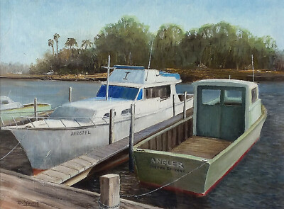 Original Framed Oil Painting  'Tarpon Bayou'  by Pennsylvania Artist DAVID YOUNG