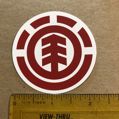 Element Skateboards Red Tree Skateboarding STICKER Round