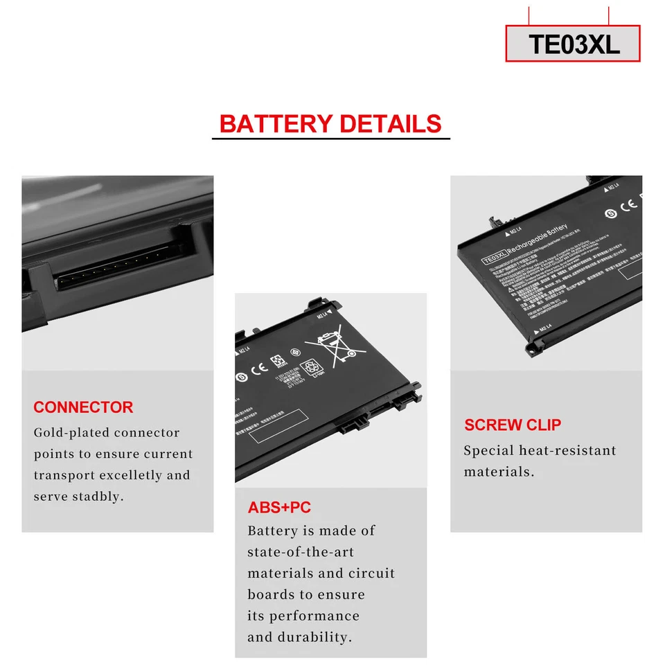 NEW TE03XL Battery for HP Pavilion 15 BC007NM BC007NH BC007NG BC007NF BC007NC - Image 4 of 4