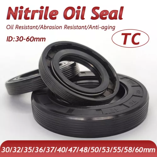 NBR Oil Seal Metric Size Rotary Shaft Seal 30/32/35/36/40 ~ 60mm Inner Diameter 