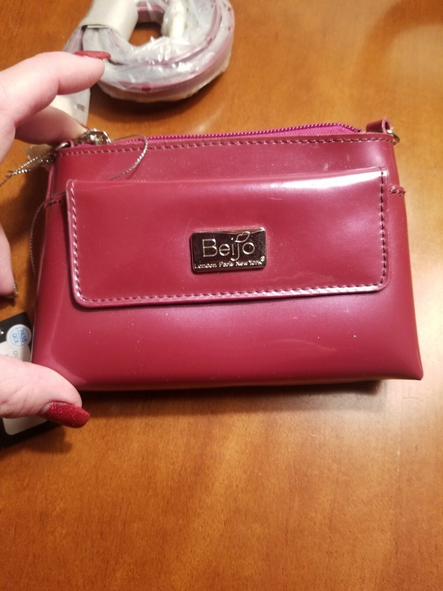 BEIJO First Date #6453 Small Purse Clutch Wristlet Crossbody Fuschia NWT