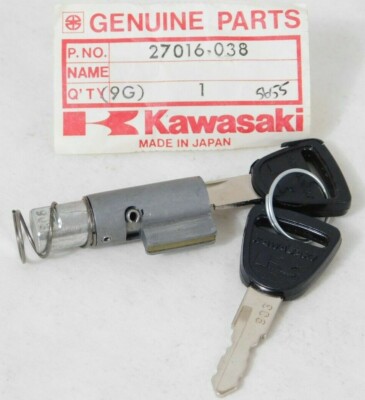 NOS 1969-1978 Kawasaki S1 H2 S3 KH Steering Lock # 903 Keys OEM