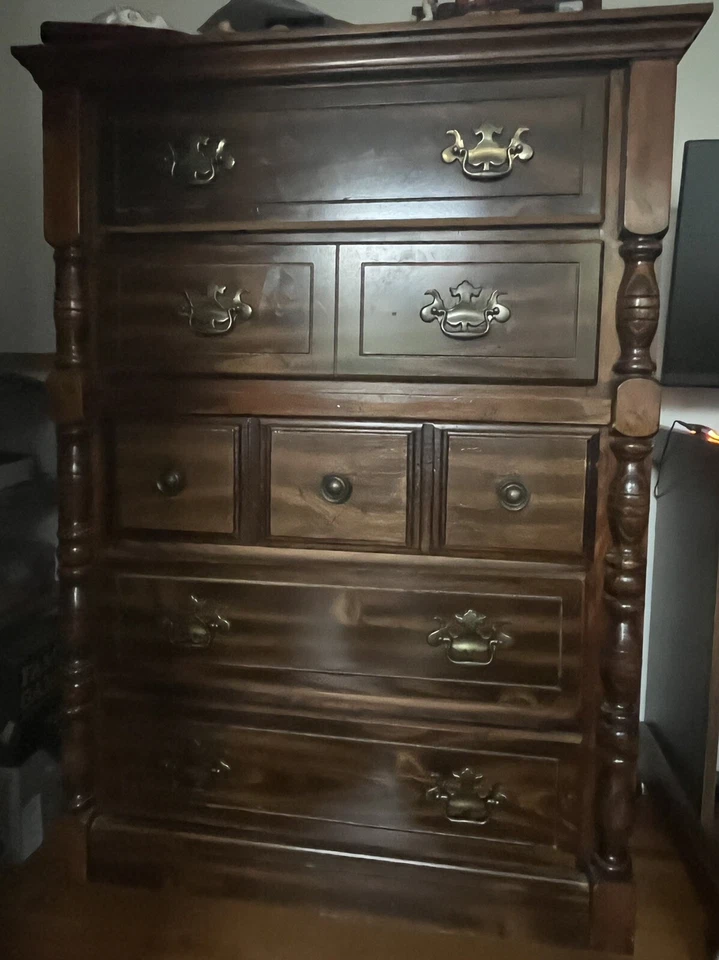 Bedroom Furniture Set - 6 Piece Set Real Oakwood - Image 2 of 4