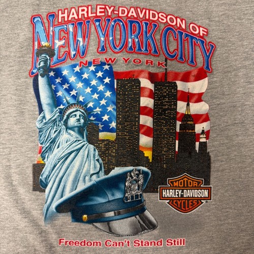 Camiseta Harley Davidson Motocicleta Nueva York Torres Gemelas 2000 Dama LIBERTY Motociclista - Imagen 1 de 9