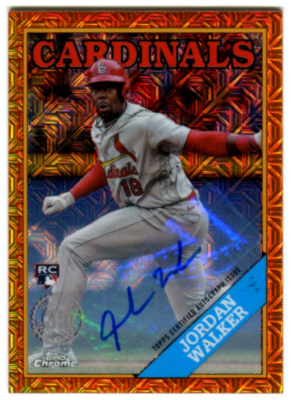 2023 Topps Update Jordan Walker Silver Pack Mojo Orange Auto SSP 