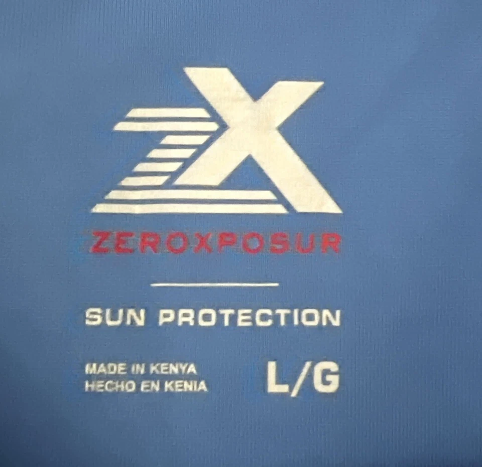 Camisa grande para hombre ZX azul ZEROXPOSUR UPF protección solar 50+ Foto 2 de 4