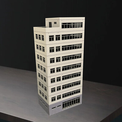 1:87 HO Scale City Scene Building Ensemble Plastic Assembled Building Models5g