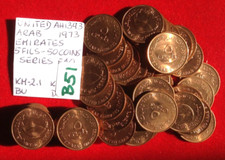 B51 United Arab Emirates; 50 Coins from Mint Bag - 5 Fils AH1393-1973  FAO  BU