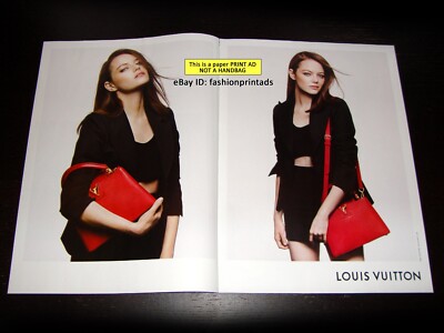 LOUIS VUITTON 2-Page PRINT AD Spring 2019 EMMA STONE pretty redhead CRAIG McDEAN