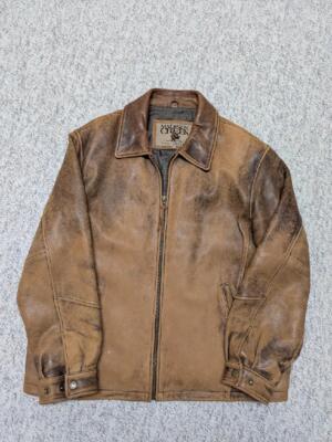 leather jacket 本革 archive 90s vintage 1990s leather jacket XL patina SHEEPSKIN motorcycle BOMBER