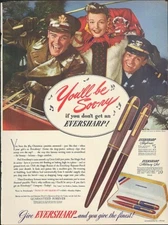 You'll be Sor-ry! If you don't Give Eversharp Pen ad 1942 Nickolas Muray photo