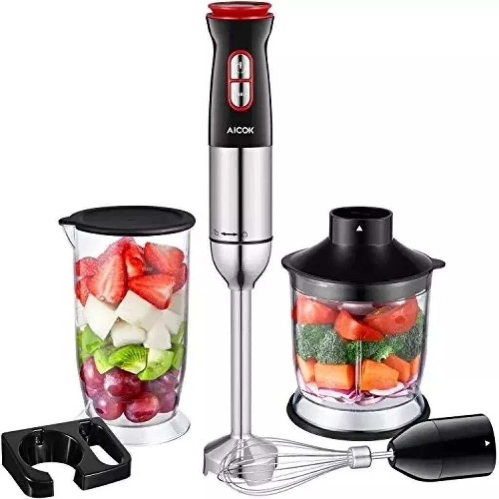 Hand Immersion Blender, Handheld Blender, 4-In-1 Hand Blender with