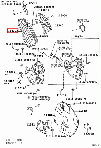 Genuine Toyota LandCruiser 105 Series HZJ 1HZ 4.2 Diesel Timing Belt Cover - Picture 3 of 14
