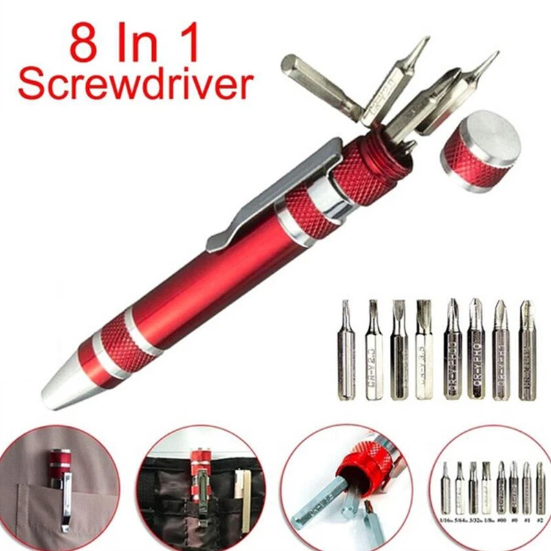Multifunction 8 In 1 Pocket Precision Mini Screwdriver Pen Repair