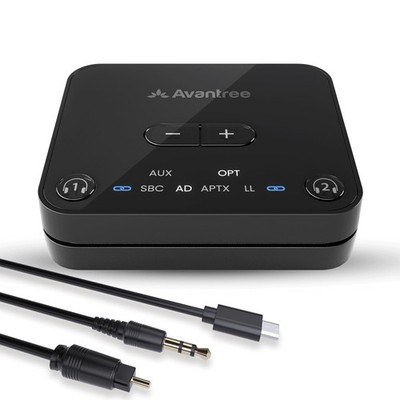 Avantree Audikast 3 - Bluetooth 5.3 Transmitter für TV mit optischem oder schwarzem 