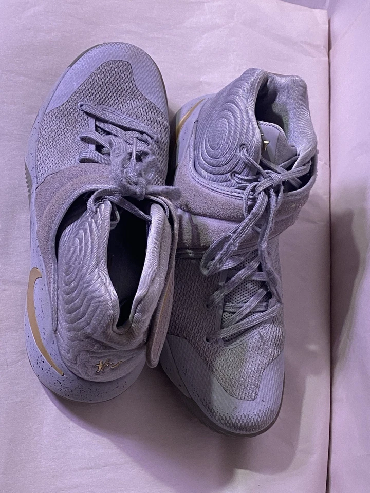 Nike Zapatos Para Hombres 12 Kyrie 2 Baloncesto Tenis Medianos 819583 Gris Batalla Malla Foto 4 de 4