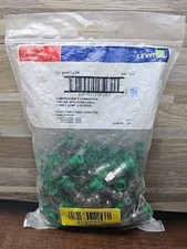100 Green Leviton Compression F-Type Connectors Coax Cable Universal 40985-CPF