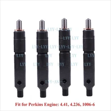 4Pcs Fuel Injector 2645A020 for Perkins Engine 4.41 4.236 1006-6 JCB410 420 New