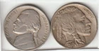 Rare Old 1938 Indian Head Buffalo & Jefferson Nickel US Coin Collection Lot #M84