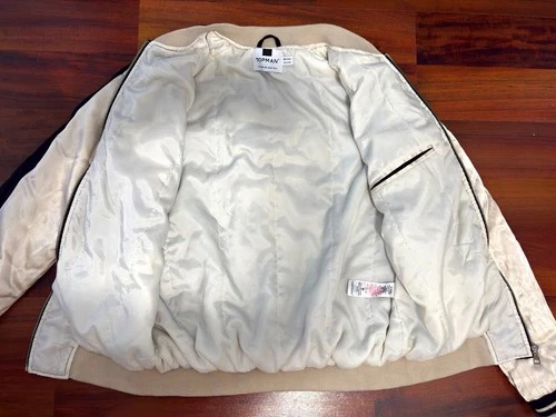 Topman Koi Fish Embroidered Sukajan Bomber Jacket Mens M Black White image 11