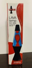 Lava   Lamp 14.5 Inch Red And Blue Black Base 2067 New In Open Box