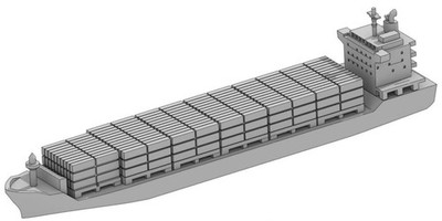 Modelium 1/2500 Schiffsmodellserie Containerschiff Resin Bausatz T23V2500-009M
