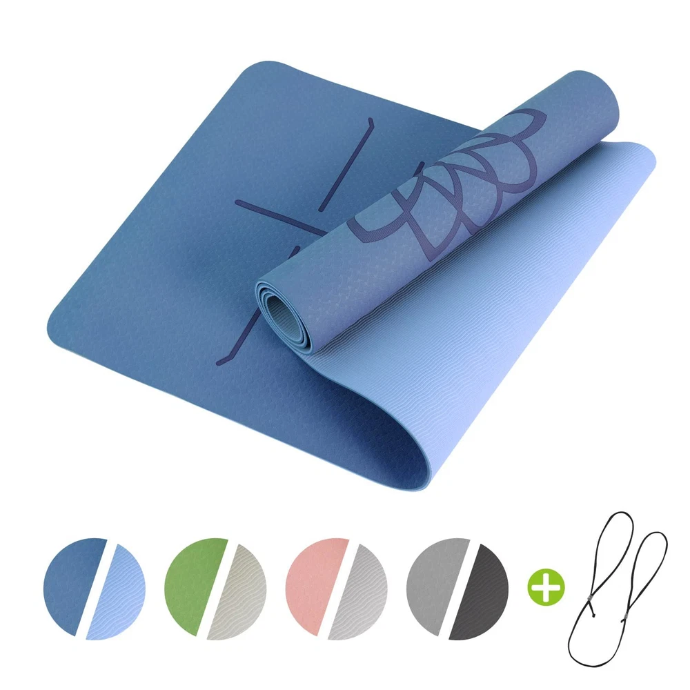 1/4" Thick Non-Slip Anti-Tear Eco-Friendly High-Density TPE Yoga Mat