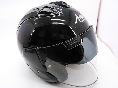 Arai VZ-RAM GLASS BLACK Jet Helmet S w/ Pro Shade System Used - Foto 6 di 8