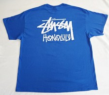 Stussy Honolulu Chapter T-shirt BLUE Size 2XL...