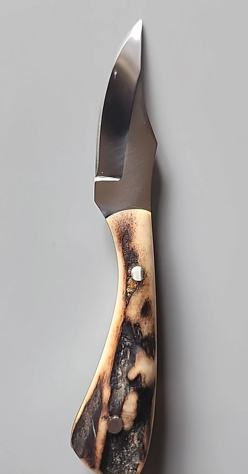 HANDMADE MINI HUNTING KNIFE 2 INCH BLADE WITH LEATHER SHEATH B7 - Image 4 of 4