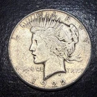 1922-S Peace Dollar $1 Silver Coin .900 Fine Circulated Business Strike