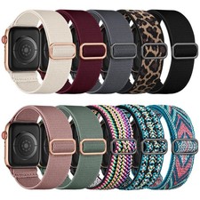 Maledan Stretchy Nylon Solo Loop Compatible Apple Watch Bands 38/40/41/42Mm For