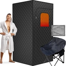 Infrared Portable Dry Saunas for Home with Heating Foot Pad 3.2’ x 3.2’ x 6.0’