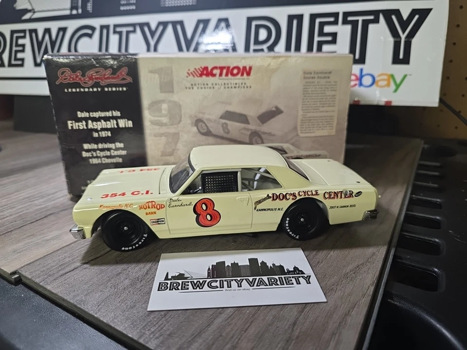 Dale Earnhardt Sr 1964 Chevelle primera victoria de asfalto Nascar 1/24 acción diecast #8 Foto 2 de 4