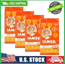 4 Bag Iams Proactive Health Chicken Dry Cat Food, 3.5 Lb Bag