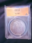 1880 O MORGAN SILVER DOLLAR ANACS VAM 13A AU58 DEFINITE UNDER GRADE PL LO PRICE!