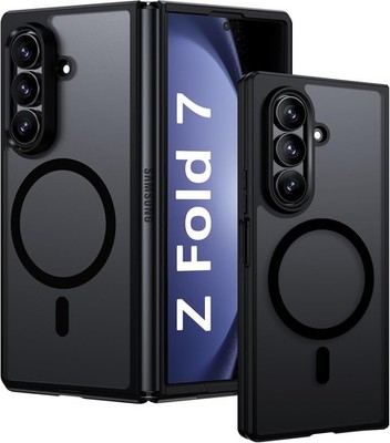 Samsung Galaxy Z Fold 7 Case Magnetic Translucent Matte Slim Shockproof Black