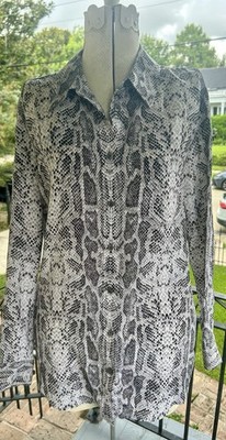 Equipment Silk Snakeskin Blouse S