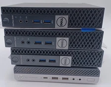 Lot of 4 Mini Desktop PCs | Ryzen 5 Pro 2400GE / i5-6500T | No OS | Read Desc