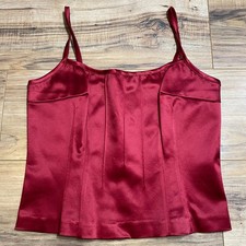 Womens Vintage Cache Red Tank Top Corset Made in USA Size: medium