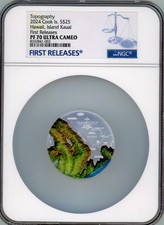 2024 Cook Islands Topography Hawaii Ngc Pr70 First Release 5oz Silver $25