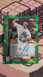2025 Topps Chrome Sapphire Jackson Jobe Green Auto /99 Rookie