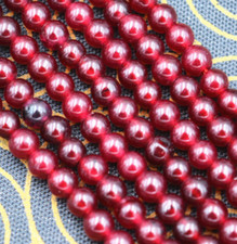10pcs 4MM Natural South America Garnet Smooth Gemstone Round Loose Bead