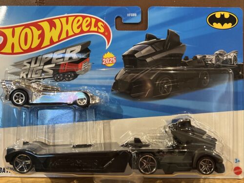 Hot Wheels Super Rigs Batmobile Hauler With Chrome Batmobile Brand New 2025 VHTF