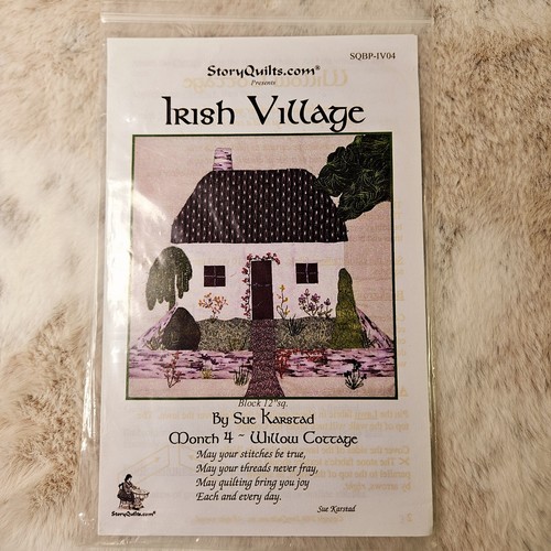 Irish Village Appliqued Quilt Patterns Complete Set of 10 Cottage Church Bridge - Picture 5 of 17