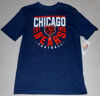 CHICAGO BEARS NFL TEAM APPAREL T SHIRT MEN'S M L XL NWT BLUE COTTON BLEND 50/50