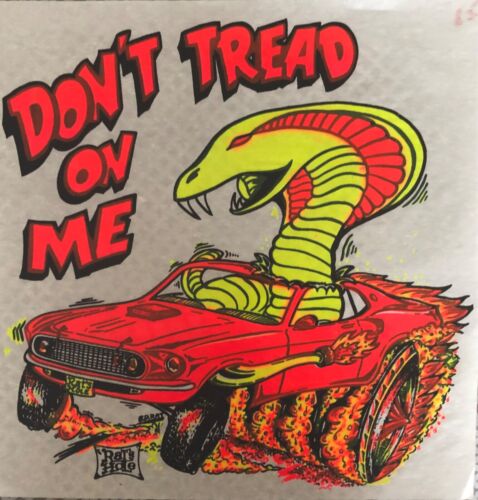 Vintage Don’t Tread On Me Big Daddy Rat Iron On T… - image 1