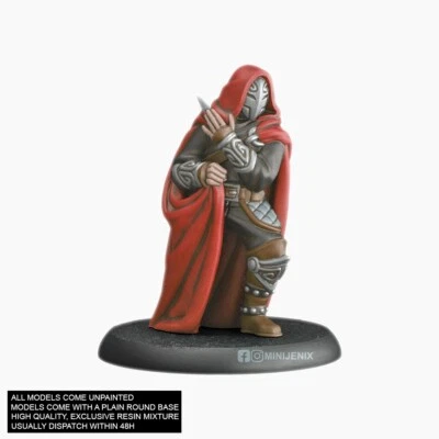 MASKED ROGUE THIEF || Vae Victis Resin Tabletop Miniature 28mm 32mm V05